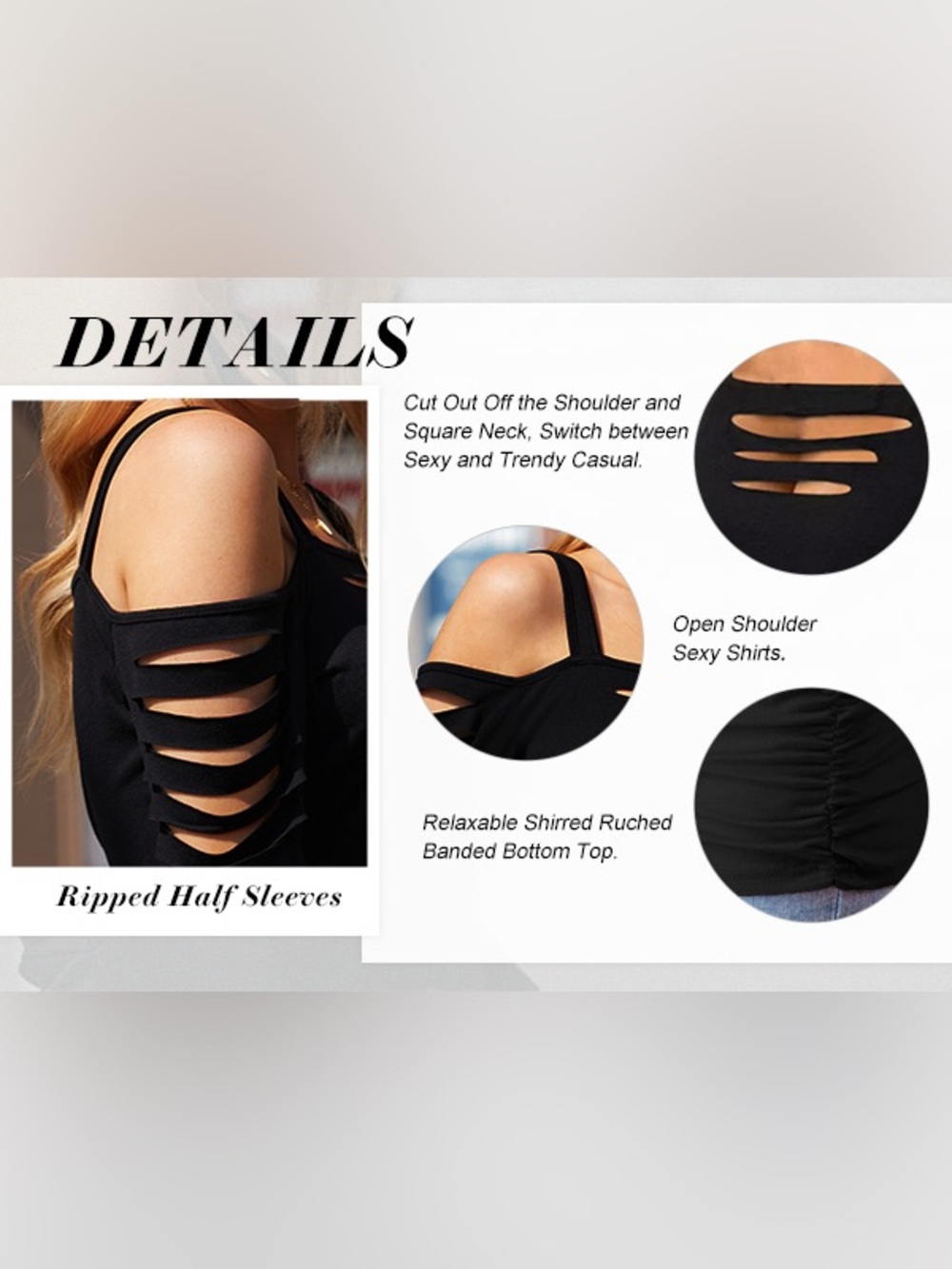 Cutout Cold Shoulder Top - Picture 6 of 10